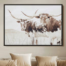 Longhorn Cow Decor Wall Art Canvas Print – Framed Rustic by MyGreatCanvas | Canvas Wall Art Prints | Photo Prints & Wall Decor