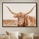 Longhorn Bull Decor Wall Art Canvas Print, Framed Western by MyGreatCanvas | Canvas Wall Art Prints | Photo Prints & Wall Decor