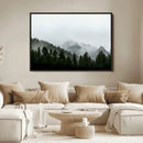 Misty Mountains Wall Art Canvas Print – Framed Foggy Forest by MyGreatCanvas | Canvas Wall Art Prints | Photo Prints & Wall Decor