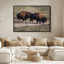 Bison Wall Art Canvas Print – Framed Western Wildlife Art by MyGreatCanvas | Canvas Wall Art Prints | Photo Prints & Wall Decor