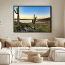Saguaro Cactus Wall Art Canvas Print – Framed Desert Sunset by MyGreatCanvas | Canvas Wall Art Prints | Photo Prints & Wall Decor