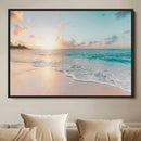 Beach Sunset Wall Art Canvas Print, Framed Ocean Waves Art by MyGreatCanvas | Canvas Wall Art Prints | Photo Prints & Wall Decor
