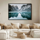 Mountain Lake Wall Art Canvas Print – Framed Winter by MyGreatCanvas | Canvas Wall Art Prints | Photo Prints & Wall Decor