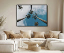 Tropical Palm Trees Wall Art Canvas Print – Framed
