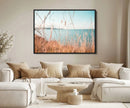 Coastal Grass Landscape Wall Art Canvas Print – Golden