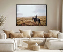 Cowboy Wall Art Canvas Print – Framed Western Rustic Ranch