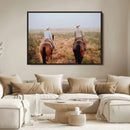 Cowboy Wall Art Canvas Print – Framed Western Ranch Scene by MyGreatCanvas | Canvas Wall Art Prints | Photo Prints & Wall Decor