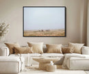 Foggy Plains Wall Art Canvas Print – Framed Horseback Riders