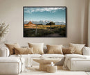 Rustic Farmhouse Wall Art Canvas Print – Teton Range Mormon