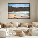 Tranquil Beach Wall Art Canvas Print – Framed Blue Ocean by MyGreatCanvas | Canvas Wall Art Prints | Photo Prints & Wall Decor