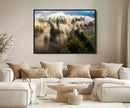 Tranquil Forest Scene Wall Art Canvas Print – Framed Moody