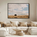 American Wild Bison Wall Art Canvas Print – Framed Rustic by MyGreatCanvas | Canvas Wall Art Prints | Photo Prints & Wall Decor