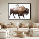 Snowy Buffalo Wall Art Canvas Print – Framed Wildlife by MyGreatCanvas | Canvas Wall Art Prints | Photo Prints & Wall Decor