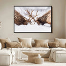 Dramatic Elk Antler Battle Wall Art Canvas Print – elk by MyGreatCanvas | Canvas Wall Art Prints | Photo Prints & Wall Decor