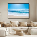 Wall Art Canvas Print Shiny Blue Sea and Beach by MyGreatCanvas | Canvas Wall Art Prints | Photo Prints & Wall Decor