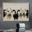 Longhorn Cattle Wall Art Canvas Print – Framed Bison Herd by MyGreatCanvas | Canvas Wall Art Prints | Photo Prints & Wall Decor