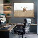 Texas Longhorn Wall Art Canvas Print – Framed Lone Cattle by MyGreatCanvas | Canvas Wall Art Prints | Photo Prints & Wall Decor