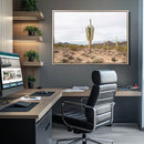 Saguaro Cactus Wall Art Canvas Print – Framed Desert