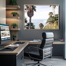 Coastal Palm Trees Wall Art Canvas Print – Framed Ocean