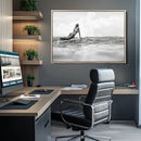 Black White Surfing Wall Art Canvas Print – Framed Ocean by MyGreatCanvas | Canvas Wall Art Prints | Photo Prints & Wall Decor