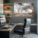 Cypress Tunnel Wall Art Canvas Print – Framed Misty Road Art by MyGreatCanvas | Canvas Wall Art Prints | Photo Prints & Wall Decor