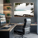 Tropical Surf Wall Art Canvas Print – Framed Palm Tree View by MyGreatCanvas | Canvas Wall Art Prints | Photo Prints & Wall Decor