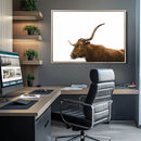 Longhorn Cow Wall Art Canvas Print – Framed Western Animal by MyGreatCanvas | Canvas Wall Art Prints | Photo Prints & Wall Decor