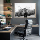 Western Longhorn Wall Art Canvas Print – Framed Rustic Cow by MyGreatCanvas | Canvas Wall Art Prints | Photo Prints & Wall Decor