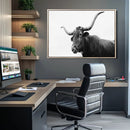 Texas Longhorn Wall Art Canvas Print – Framed Western Cow by MyGreatCanvas | Canvas Wall Art Prints | Photo Prints & Wall Decor