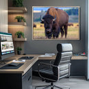 Bison Photography Wall Art Canvas Print – Framed Rustic by MyGreatCanvas | Canvas Wall Art Prints | Photo Prints & Wall Decor