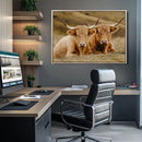 Highland Cow Wall Art Canvas Print – Framed Rustic Animal by MyGreatCanvas | Canvas Wall Art Prints | Photo Prints & Wall Decor