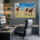 Texas Longhorn Wall Art Canvas Print – Framed Western Decor by MyGreatCanvas | Canvas Wall Art Prints | Photo Prints & Wall Decor
