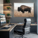 Rustic Bison Decor Wall Art Canvas Print – Framed Buffalo by MyGreatCanvas | Canvas Wall Art Prints | Photo Prints & Wall Decor