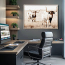 Rustic Cow Scene Wall Art Canvas Print – Framed Farmhouse by MyGreatCanvas | Canvas Wall Art Prints | Photo Prints & Wall Decor