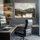 Mountain Landscape Wall Art Canvas Print – Framed Snowy by MyGreatCanvas | Canvas Wall Art Prints | Photo Prints & Wall Decor