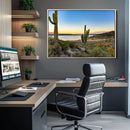 Saguaro Cactus Wall Art Canvas Print – Framed Desert Sunset by MyGreatCanvas | Canvas Wall Art Prints | Photo Prints & Wall Decor