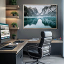 Mountain Lake Wall Art Canvas Print – Framed Winter by MyGreatCanvas | Canvas Wall Art Prints | Photo Prints & Wall Decor
