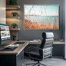 Coastal Grass Landscape Wall Art Canvas Print – Golden