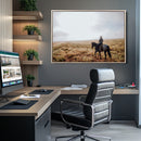 Cowboy Wall Art Canvas Print – Framed Western Rustic Ranch