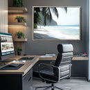 Tropical Beach Wall Art Canvas Print – Framed Serene Ocean by MyGreatCanvas | Canvas Wall Art Prints | Photo Prints & Wall Decor