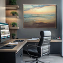 Sunset Seascape Wall Art Canvas Print – Framed Pastel Ocean by MyGreatCanvas | Canvas Wall Art Prints | Photo Prints & Wall Decor