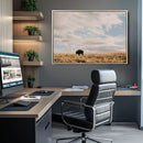American Wild Bison Wall Art Canvas Print – Framed Rustic by MyGreatCanvas | Canvas Wall Art Prints | Photo Prints & Wall Decor