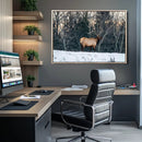 Wild Elk Wall Art Canvas Print – Framed Winter Wildlife by MyGreatCanvas | Canvas Wall Art Prints | Photo Prints & Wall Decor