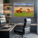 Texas Longhorn Pair Wall Art Canvas Print – Peaceful Rustic by MyGreatCanvas | Canvas Wall Art Prints | Photo Prints & Wall Decor