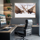 Dramatic Elk Antler Battle Wall Art Canvas Print – elk by MyGreatCanvas | Canvas Wall Art Prints | Photo Prints & Wall Decor