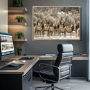 Majestic Elk Herd Winter Canvas, Elk Herd Winter Landscape by MyGreatCanvas | Canvas Wall Art Prints | Photo Prints & Wall Decor