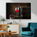 Red Wine and Bottle Canvas Print by MyGreatCanvas | Canvas Wall Art Prints | Photo Prints & Wall Decor