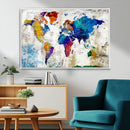 World Map Canvas Print – Framed Travel Map Wall Art for by MyGreatCanvas | Canvas Wall Art Prints | Photo Prints & Wall Decor