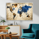 World Map Canvas Print – Detailed Map of the World Wall Art by MyGreatCanvas | Canvas Wall Art Prints | Photo Prints & Wall Decor
