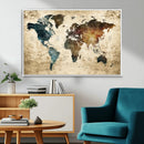World Map Canvas Print – Detailed Map of the World Wall Art by MyGreatCanvas | Canvas Wall Art Prints | Photo Prints & Wall Decor